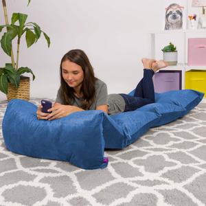 Posh Nap Mat Kids Floor Pillow Cover - Premium Cushion and Lounger Covers for Pillows (King Pillows NOT Included) - Gifts for Teenage Girls, King Pillow Size - Royal Blue (88" x 32" (Pack of 1), Cozy Soft - Canvas Royal Blue)