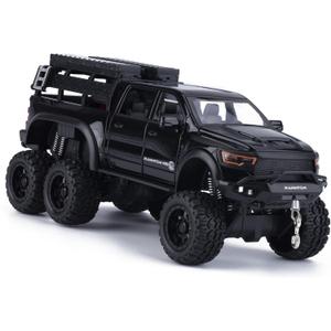 Pickup Truck Toy 1/24 Diecast Trucks Mammoth Model Car Kits,Metal Toy Truck Suitable for Kids and Car Collection,Pull Back Cars with Light and Sound,Trucks for Kids Ages 4-8, Black