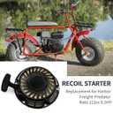 Pull Recoil Start for Coleman BT200X 196cc 5.5HP 6.5HP Trail CT200U-EX Motovox MBX20 for Baja MB200 for Predator 212cc Mini Bike Motor Hammerhead 80T TrailMaster Go Kart (Black)