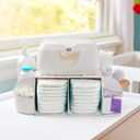 Munchkin Diaper Change Organizer, Green/white