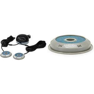 Aquascape 75000 Pond Air 2 (Double Outlet Aeration Kit) & Pond Air Replacement Aeration Disc 4-inch 75005, Gray