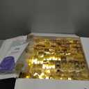 HOUSE OF PARTY Shimmer Wall Backdrop Panels 12 Panel - Gold Square Sequin Backdrop, Shimmer Backdrop for Birthday Decorations, Wedding, Gender Reveal & Baby Shower Party Supplies