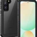 Lanhiem for Samsung Galaxy S24 FE Case, IP68 Waterproof Dustproof with Built-in Screen Protector, Heavy Duty Full Body Protective Phone Case for Galaxy S24 FE 5G 6.7 Inch, Black