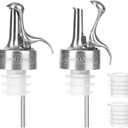 Oil Pour Spout, Olive Oil Spouts, Dispenser Pour Spouts for Bottles, Plastic-free, Leak Proof, Vinegar,Wine and Sauce for Kitchen and Bar Accessories-2PCS
