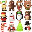 ArtCreativity Kids' Christmas Figurines Pack of 12 Tiny Holiday Figures, Stocking Stuffers, Bath Toys, Themed Toys, Party Favors and Goodie Bag Fillers