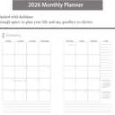 Daily Planner 2026 - Daily Calendar Planner(Jan - Dec 2026), One Page Per Day, Hourly Appointment Book with Time Slots, 5.7" x 8.3", Thick Paper (Grey)