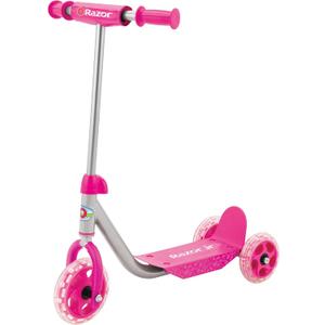 Razor Jr. Lil’ Kick – 3-Wheel Kick Scooter for Younger Children (Ages 3+), Max Rider Weight 44 lb (20 kg) Pink