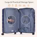 Sweetcrispy 28 Inch Checked Luggage, Suitcase with Spinner Wheels