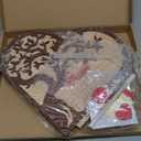 Mothers Day Gift for Mom Grandma Love Grows Here Family Tree Plaque Wall Decor Wooden DIY Names, Birthday Mom Gift from Daughter Son Grandkids, Frame Family Sign with Pet Dog Cat Name HF350 (10L" x 10W")