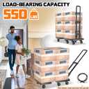 Convertible Hand Truck 550lbs Folding Dolly Cart, 6 Wheel Platform Cart