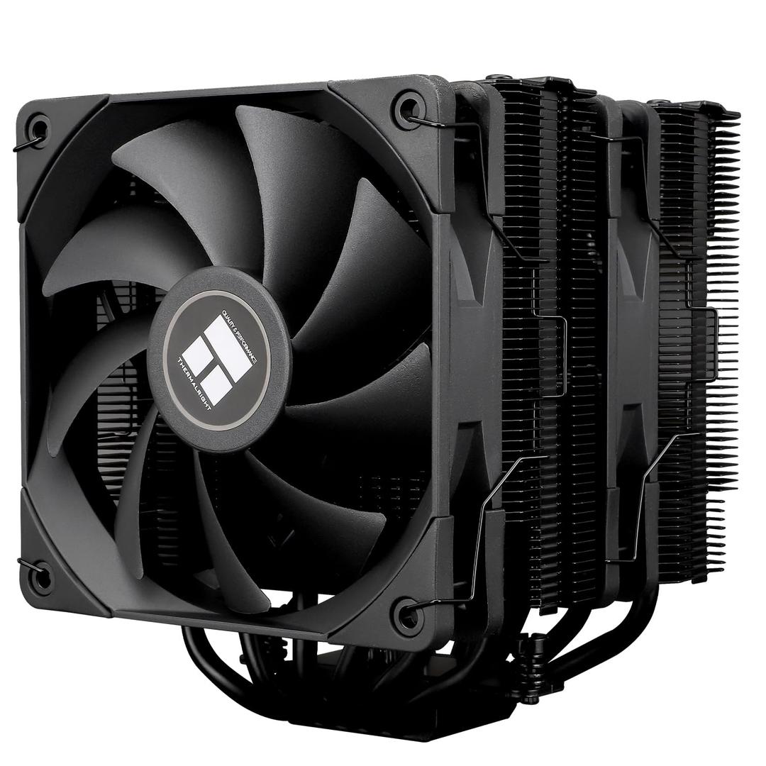 Peerless Assassin 120 Black CPU Air Cooler, 6 Heat Pipes,Dual 120mm TL-C12B PWM Fan, Aluminium Heatsink Cover, AGHP 4.0 Technology, for AMD AM4 AM5/Intel LGA 1700/115X/1851/1200/2066/2011