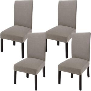 GoodtoU Chair Covers for Dining Room 4 Pack, Stretch Parson/Dining Chair Slipcover Removable Washable Chair Protector for Home/Restaurant/Banquet, Forros para Sillas de Comedor, (Taupe, Set of 4)  