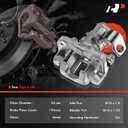 A-Premium Rear Driver and Passenger Side Disc Brake Caliper Assembly with Bracket Compatible with Honda and Acura Models - Civic 2006-2015, CSX 2006-2011, ILX 2013-2018