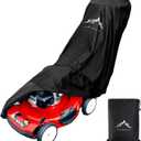 Himal Outdoors Lawn Mower Cover - Heavy Duty 600D Polyester Oxford Waterproof, UV Protection Universal Fit with Drawstring & Cover Storage BagBlack