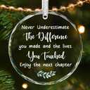 Retirement Gift for Women 2025, Retired Ornament Gifts for Woman, Man, Glass Christmas Ornaments Keepsake