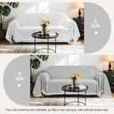 Hokway Chenille Couch Covers Washable for Dogs, Non-Slip Pet Sofa Cover Furniture Protector, Reversible Sofa Slipcovers with Tassels(Light Grey,71x150inch)