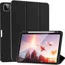 SIWENGDE Case for iPad Pro 11 Inch 4th/3rd/2nd Generation 2022/2021/2020 with Pencil Holder [Support iPad 2nd Pencil Charging] Slim Trifold Stand Smart Protective Cover, Auto Wake/Sleep(Black)