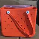 Gogo New EVA Beach Bag EVA Basket Hole Large Bag Beach Storage Bag Handbag Orange No.5