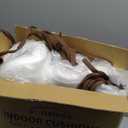 Sunsleek Chair Cushions for Dining Chairs, D-Shaped Seat Cushions with Removable Washable Cover and Ties, Chair Pads for Kitchen, Indoor Dining Room, Patio Chairs, 17'' x 16'', Set of 6, Brown