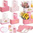 ReliThick 24 Set 2026 Graduation Decorations 2 Cup Disposable Drink Carrier with Card Ribbon Coffee Cup Holder Graduation Gifts for College High School Graduates Party(Pink)