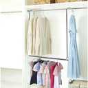 Closet Hanging Rod, Adjustable Width and Height Space-Saving Clothes Hanging Bar, 1 Pack Chrome