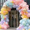 412pcs Pastel Balloon Garland Arch Kit 18 12 10 5 Inch Different Sizes Macaron Assorted Colors Balloon Latex Colorful Balloons for Baby Shower Girls Birthday Wedding Easter Rainbow Party Decoration