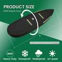 10-12 FT Kayak Cover, Made of 600D Oxford Fabric with a Cotton Lining. Features a Full-Coverage Design, Complete with Zippers and Fluorescent Straps.Suitable for Both Indoor and Outdoor Storage