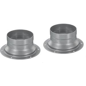 PATIKIL 3 Inch Duct Connector Flange, 2 Pack Metal Fitting Straight Pipe Flange Round Ventilation Air Duct for Heating Cooling Ventilation HVAC System