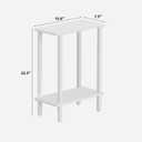 TUTOTAK Small Side Table, Narrow End Table, Set of 2, Skinny Sofa Table, Slim Nightstand, Couch Table, Living Room, Bed Room, White TB01BW0622
