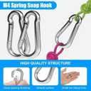 2 x 24 Pcs Small Carabiner,1.97 inch Small Spring Snap Hook, Carabiner Clips for Outdoor Camping, Swing, Hammock, Hiking, Fishing, Quick Link Keychain,for Bird Feeders or Dog Leash.M5