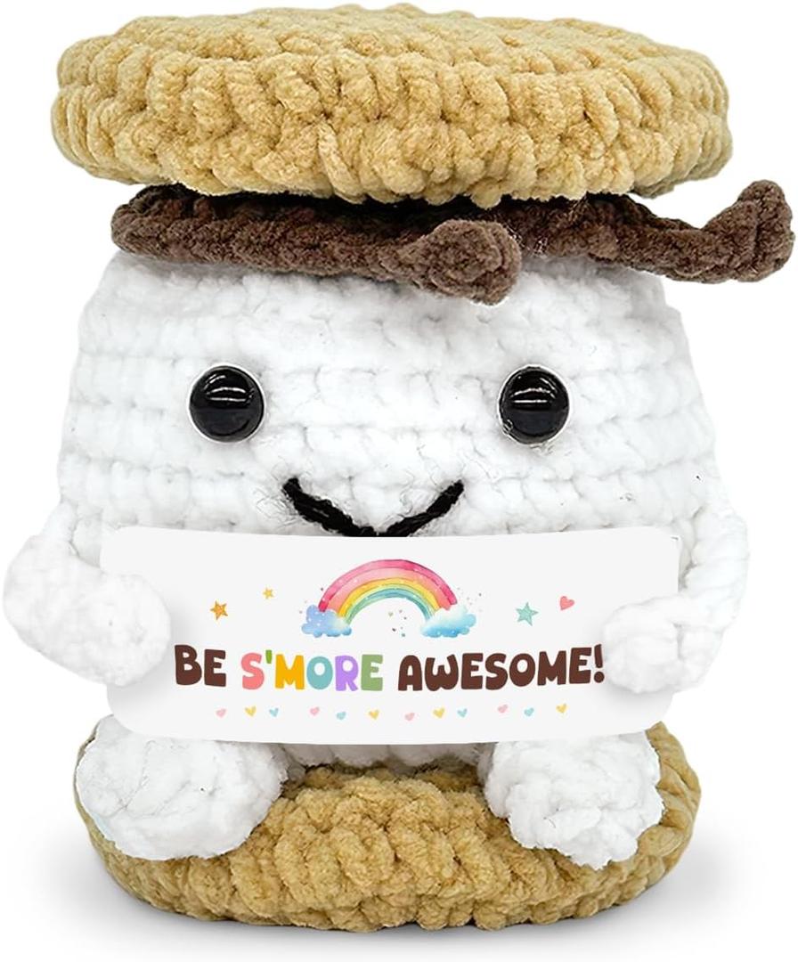 Tiny Detalles Mothers Day Positive Smores Crochet 2026, Inspirational Gifts for Women Men on Birthday, Retirement, Christmas, Daycare Mothers Day Gifts for Mom, Sisters, Family
