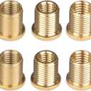 Shift Knob Thread Adapters Universal M8 X 1.25, M10 X 1.25, M10 X 1.5 Fit for Most Manual Gear Shift Head Brass Shift Knob Adapters (6PCS)