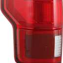 LED Tail Lights Assembly Compatible With 2018 2019 2020 Ford F150 F-150 XL XLT Red Rear Brake Lamp Signal with Blind Spot Module Not Included Left Driver Side KL3Z13405B LH 17-19 F150 Red LED