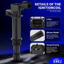 UF270 Ignition Coil & 4503 Double Iridium Spark Plug for 00-07 Dodge Ram 1500,Dakota,Durango/Jeep 99-08 Grand Cherokee,06-07 Commander/Chrysler Aspen/Mitsubishi Raider 4.7L V8 Replaces# 5C1114 UF297
