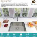 13 Inch Bar Sink Undermount Delironexu 18 Gauge Stainless Steel Small Kitchen Sink, 13"x15"x7" Small Bar Sinks, Single Bowl Wet bar sink with Brushed Finish for Outdoor, RV, and Prep Use