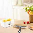 Cheese Container for Refrigerator,Shredded Cheese Container with Bamboo Lid,Ceramic Cream Block Sliced Cheeses Storage Box,Grated,Cheddar Cheeses Saver for Fridge,Kitchen Organizer