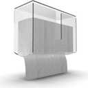 Cq acrylic Wall Mount Paper Towel Dispenser with Lid,Clear Folded Paper Towel Holder for Bathroom Toilet and Kitchen,Suitable for Z-fold, C-fold or Multi-Fold Paper Towels,Pack of 1
