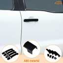 Aunginsy Exterior Door Handle Trim Cover Compatible with Nissan Frontier 2022-2025, Front Rear Outside Door Grab Handle Panel Decorative Cover Protector Shell ABS Accessories, Without Smart Key Hole