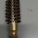 Sndyi Small Round Brush for Blow Out, Nano Thermal Ceramic Ionic Round Hair Brush with Boar Bristles, Boost Shine & Volume, For Short Hair with Quick Blow Drying & Salon Styling -2 Inch, Barrel 1 Inch