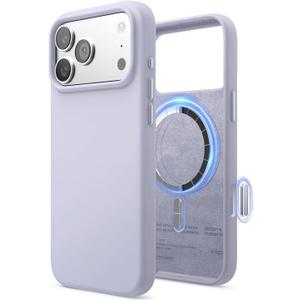 elago for iPhone 17 Pro Max Case, Premium Magnetic Silicone Case, Compatible with MagSafe, Liquid Silicone Material, Protective Cover, Shockproof, Slim Phone, 6.9 inch (Purple)