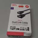 GE Home Electrical GE DVI-D Dual Link Cable, 10 Foot Cable, Video, 1600 X 1200 and Higher, for PC, Digital Monitor or HDTV, Black, 34508