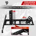 JY PERFORMANCE Motorcycle Wheel Chock, Universal Heavy Duty Front Wheel Stand for Trailer, Cruiser, Sports & Dirt Bikes, 1800 lb Capacity Adjustable Wheel Stand for 15"-22" Wheels