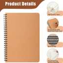 miikoul 60 Packs A5 Spiral Lined Notebooks, Kraft Paper Cover, 8.0"5.6", 60 Sheets/120 Pages, Ruled Notebooks Bulk, Hardcover Journal Notepad Travel Notebooks for Office and Back to School Supplies