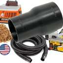 Hose Adapter for 2-1/2" Dust Collection Ports - Made in USA - Connects to Table Saw, Bandsaws, Spindle Sanders, Miter Saws, and other equipment (1-7/8" Hose)