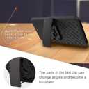 Ailiber for Samsung Galaxy S24 FE Case with Belt Clip, Samsung S24 FE Case Holster with Screen Protector, Swivel Kickstand Holder, Slim Shockproof Shell Pouch Phone Cover for S24 FE-Black