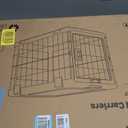 ZOMISIA Collapsible Dog Crate for Dogs - 28" L Heavy Duty Dog Kennel No Tools Required with 4 Sides Steel Foldable Cage for Dogs Indoor Furniture, Portable Carrier with 2 Smooth Wheels, Beige