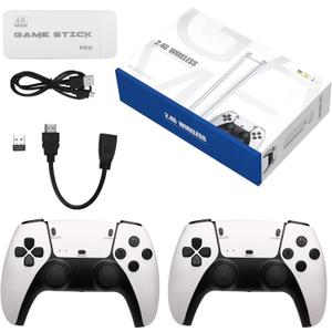 Retro Gaming Console, Retro Game Console Stick Built-in 20000+ Classic Games and 23 Emulators, Plug & Play 4K HDMI Output, Video Gaming Stick with Dual 2.4G Controllers (64GB)