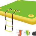 Inflatable Floating Dock for Lakes, Thick and Extra Wide Lake Floats for Adults, Non-Slip Air Dock Platform with Portable Carrying Bag, Floating Platform Island for Pool Beach Ocean