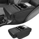 Autorder Center Console Cover for Toyota RAV4 2019-2025 Accessories Armrest Cushion with Multi-Purpose Storage Slot Leather Middle Console Cover RAV4 Armrest Cover Anti-Scratch