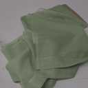 Owenie Sheer Curtains 84"×42" Long 2 Panels Set Light Green